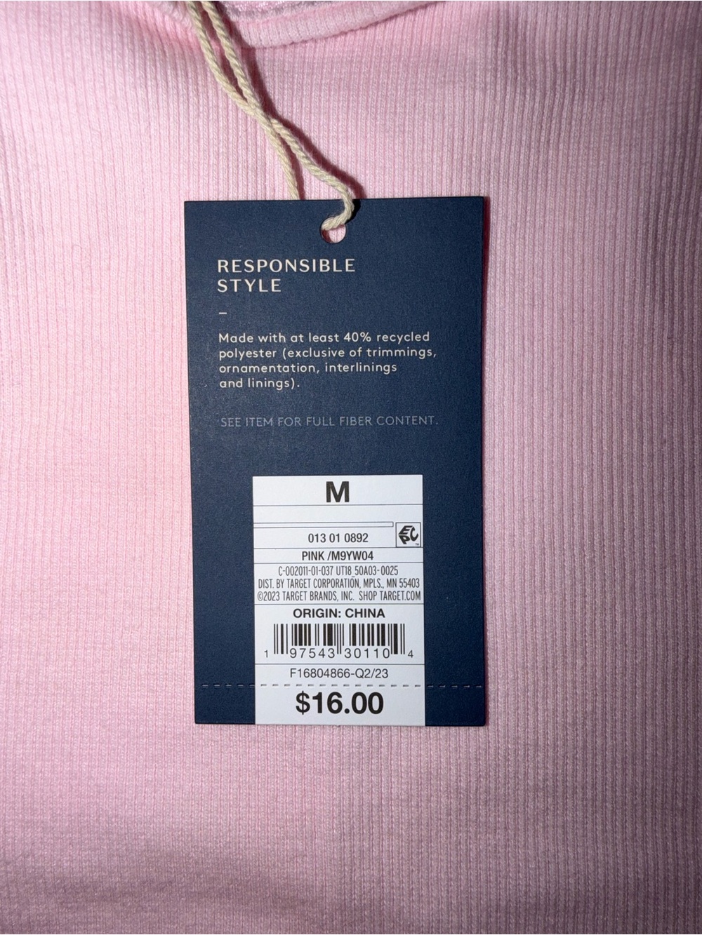 Universal Thread Pale Pink Ribbed Bustier Tank - Picture 5 of 5